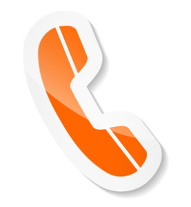 Contact Us – Orange sticker icons